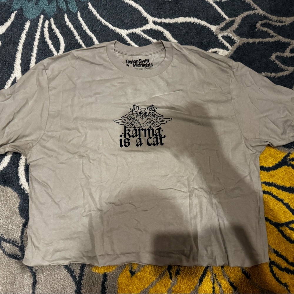 Taylor Swift Karma is a Cat Cropped Tee size M